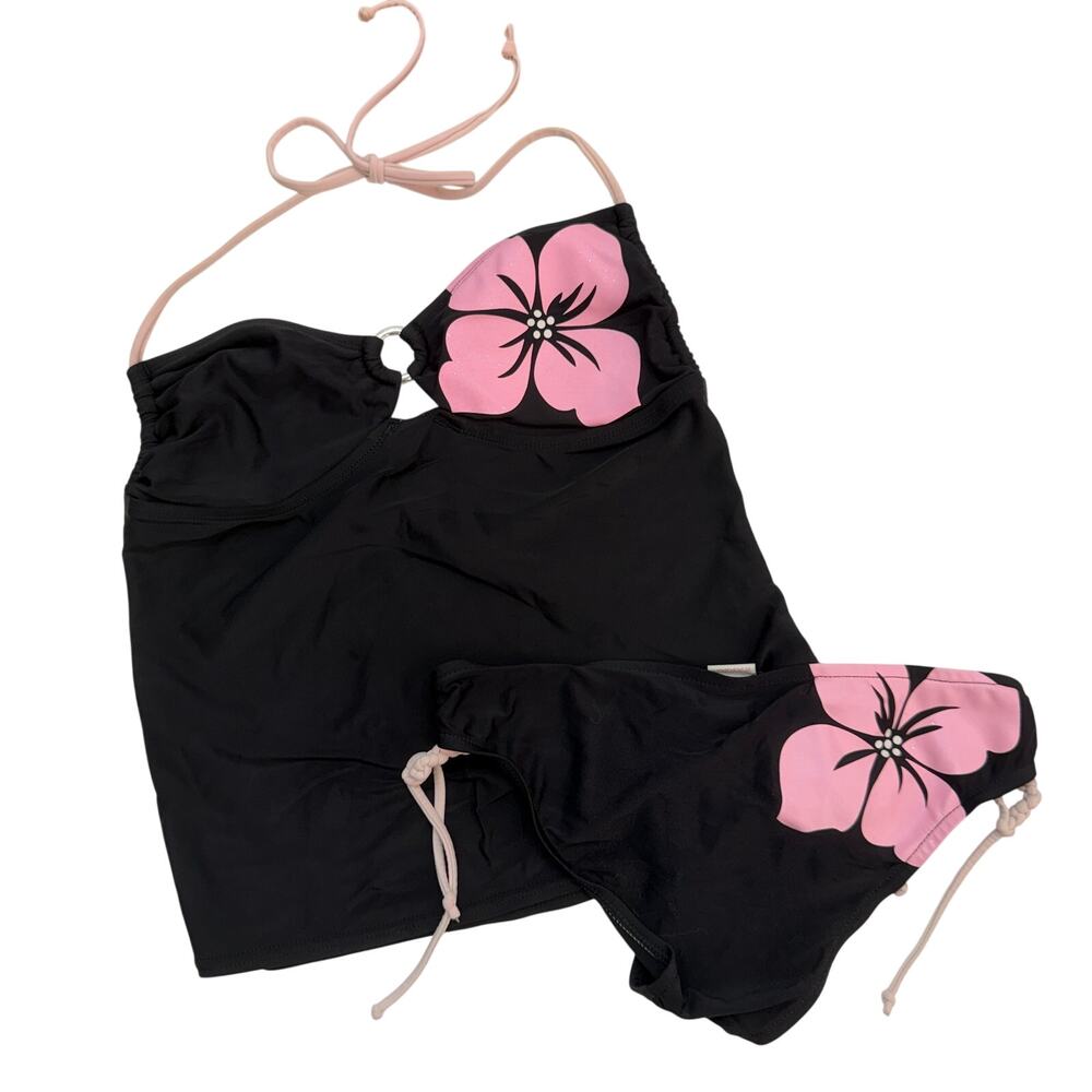 Vintage Y2K 2000s Xhilaration Matching Tankini Swimsuit S/M